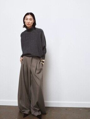 ZARA GRAY/MARL BATWING SLEEVE KNIT SWEATER 💖💖💖